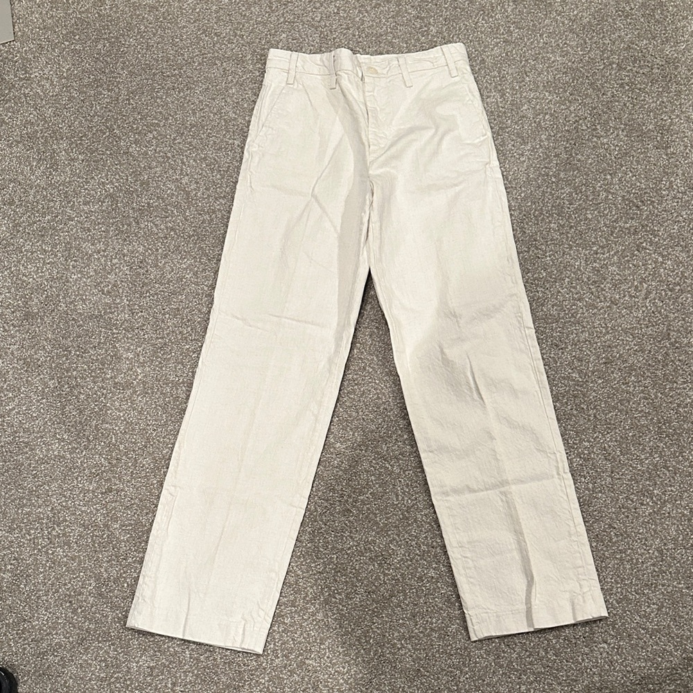 Zara Women’s Chino Straight Leg Pants-S (oyster color)